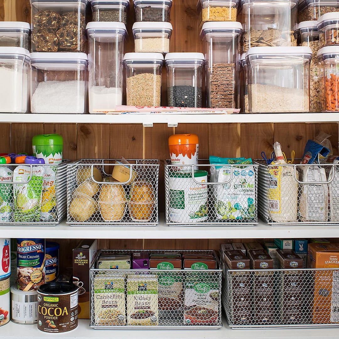 Organize your pantry. This image is shared from the Container store and links to a great idea - there kitchen pantry starter kit.